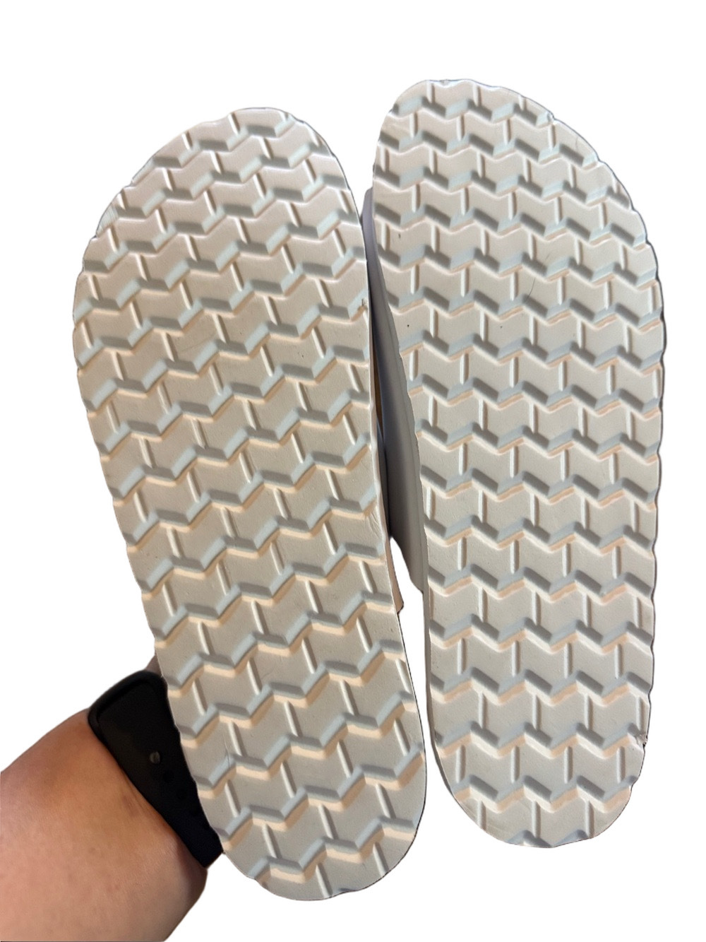 Sonoma Artwork White Double-Buckle Comfort Slide Sandals Size 7.5 New - Picture 6 of 7